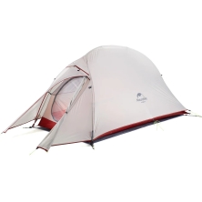 Палатка Naturehike Сloud up 1 NH18T010-T одноместная  с ковриком , серо-красный