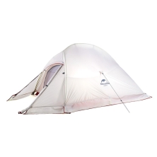 Палатка Naturehike Сloud up 2 20D NH17T001-T двухместная с ковриком, серо-красный