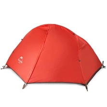 Палатка одноместная Naturehike сверхлегкая + коврик NH18A095-D, красная
