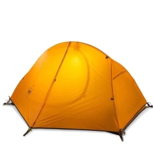 Палатка одноместная Naturehike сверхлегкая + коврик NH18A095-D, оранжевый