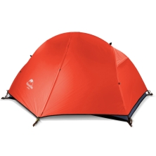 Палатка 1-местная Naturehike сверхлегкая + коврик NH18A095-D, 210T, красный