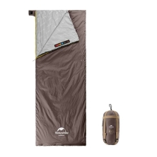 Мешок спальный Naturehike NH21MSD09 мини LW180, размер M, серо-коричневый, молния слева, 6927595777954L
